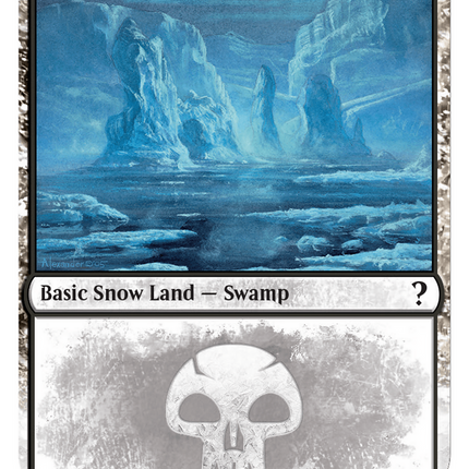 Snow-Covered Swamp (White Border) [Mystery Booster 2]
