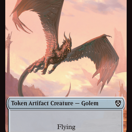 Golem (0013) // Nalaar Aetherjet Double-Sided Token [Aetherdrift Commander Tokens]