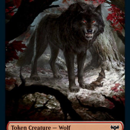 Wolf (011) // Boar Double-Sided Token [Innistrad: Crimson Vow Tokens]