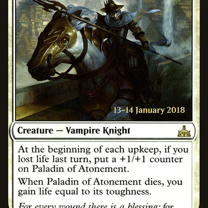 Paladin of Atonement [Rivals of Ixalan Prerelease Promos]