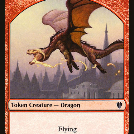 Dragon (007) // Gold (010) Double-Sided Token [Commander 2017 Tokens]