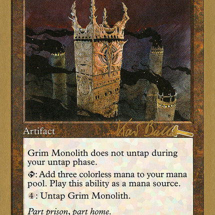 Grim Monolith (Kai Budde) [World Championship Decks 1999]