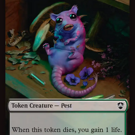 Saproling // Pest (0023) Double-Sided Token [Secrets of Strixhaven Commander Tokens]