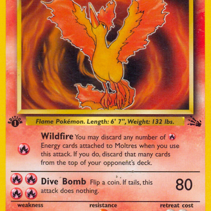 Moltres (27/62) [Fossil 1st Edition]