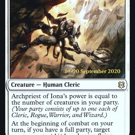 Archpriest of Iona [Zendikar Rising Prerelease Promos]