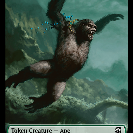 Ape (Ripple Foil) // Plant Double-Sided Token [Modern Horizons 3 Commander Tokens]