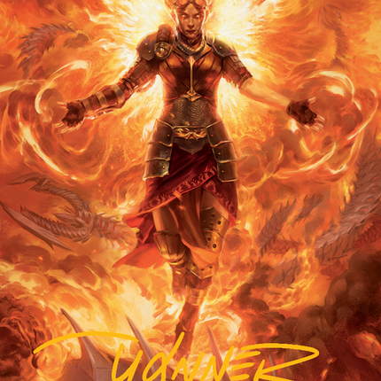 Chandra, Hope's Beacon Art Card (Gold-Stamped Signature) [March of the Machine Art Series]