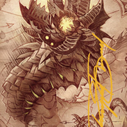 Wurmcoil Engine Art Card (Gold-Stamped Signature) [The Brothers' War Art Series]
