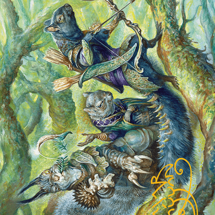 The Odd Acorn Gang Art Card (Gold-Stamped Signature) [Bloomburrow Art Series]