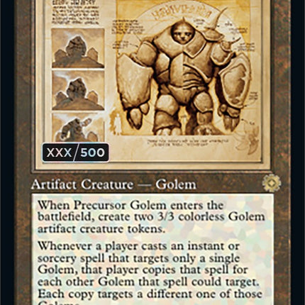 Precursor Golem (Retro Schematic) (Serialized) [The Brothers' War Retro Artifacts]