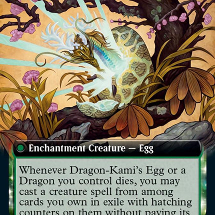 The Dragon-Kami Reborn // Dragon-Kami's Egg (Extended Art) [Kamigawa: Neon Dynasty]