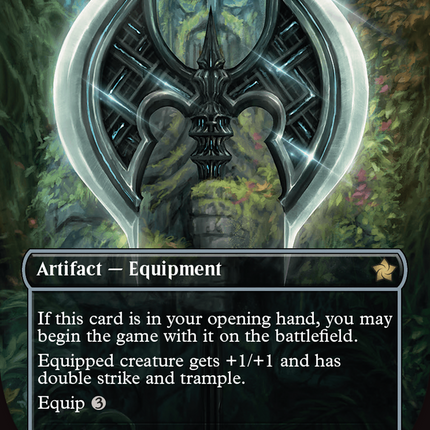 Leyline Axe (Borderless) (Mana Foil) [Foundations]
