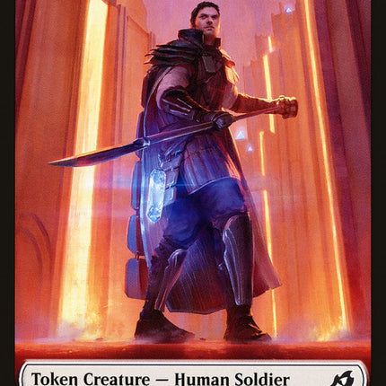 Dinosaur Beast // Human Soldier (005) Double-Sided Token [Ikoria: Lair of Behemoths Tokens]