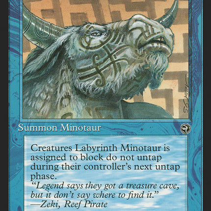 Labyrinth Minotaur (Zeki Flavor Text) [Homelands]