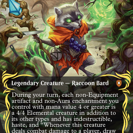 Bello, Bard of the Brambles (Borderless) (Raised Foil) [Bloomburrow Commander]