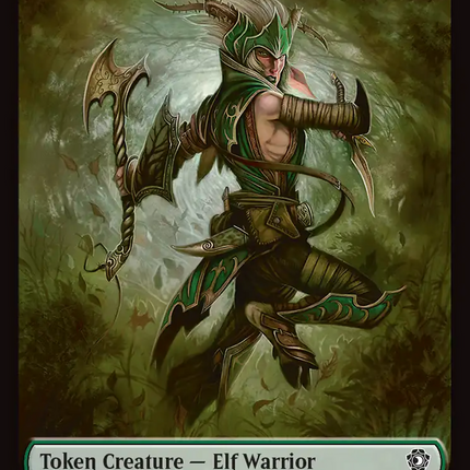 Elf Warrior (0004) // Plant (0005) Double-Sided Token [Lorwyn Eclipsed Tokens]
