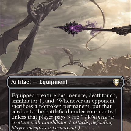 Nazgul Battle-Mace (Borderless) (Surge Foil) [The Lord of the Rings: Tales of Middle-Earth Commander]