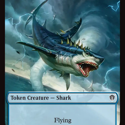 Warrior // Shark Double-Sided Token [Reality Fracture Commander Tokens]