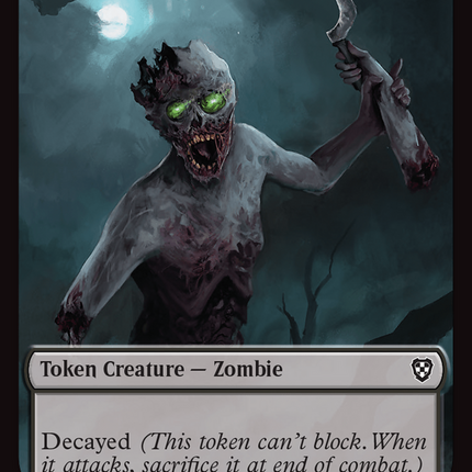 Timeless Dragon // Zombie (0007) Double-Sided Token [Aetherdrift Commander Tokens]
