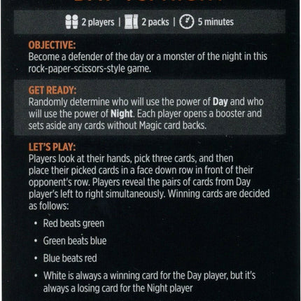 Day Vs. Night (Magic Minigame) [Innistrad: Midnight Hunt Minigame]