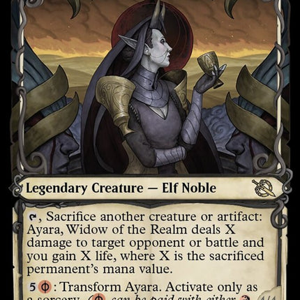 Ayara, Widow of the Realm // Ayara, Furnace Queen (Showcase Planar Booster Fun) [March of the Machine]