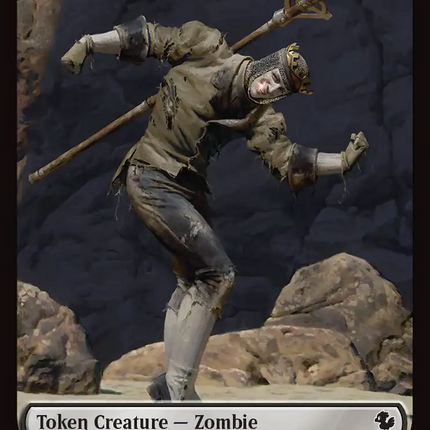 Moogle // Zombie Double-Sided Token (Surge Foil) [FINAL FANTASY Commander Tokens]