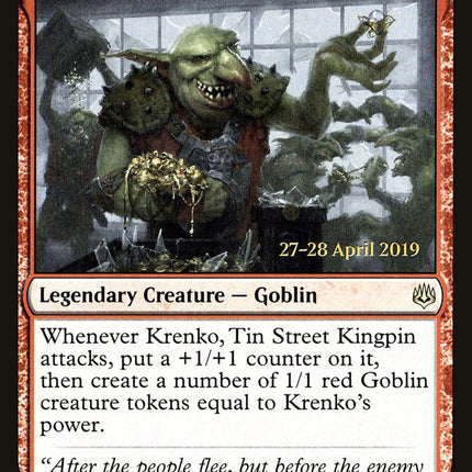 Krenko, Tin Street Kingpin [War of the Spark Prerelease Promos]