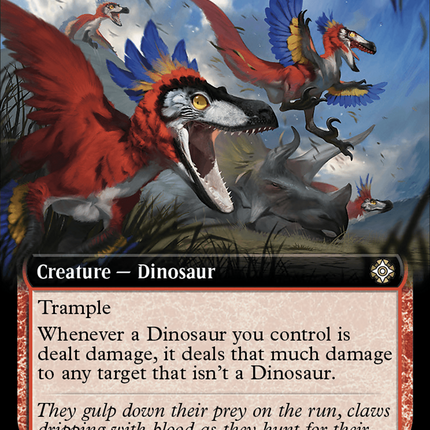 Wrathful Raptors (Extended Art) [The Lost Caverns of Ixalan Commander]