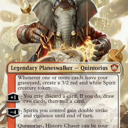 Quintorius, History Chaser (Borderless) [Secrets of Strixhaven Commander]