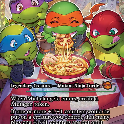 Michelangelo, Weirdness to 11 (Showcase) (Fracture Foil) [Teenage Mutant Ninja Turtles]