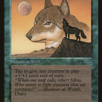 Wyluli Wolf (Dark Mana Cost) [Arabian Nights]