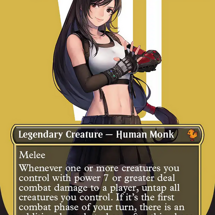 Tifa, Martial Artist (Borderless) (Surge Foil) [FINAL FANTASY Commander]
