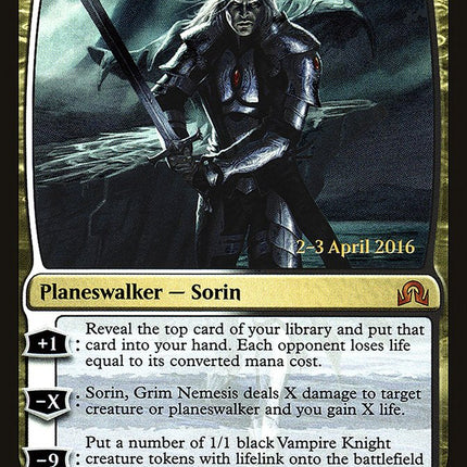 Sorin, Grim Nemesis [Shadows over Innistrad Prerelease Promos]