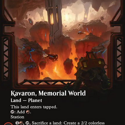 Kavaron, Memorial world (Borderless) (Galaxy Foil) [Edge of Eternities]