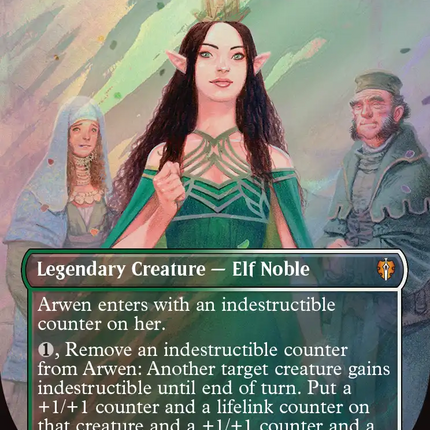 Arwen, Mortal Queen (Borderless) (Surge Foil) [The Hobbit: Eternal-Legal]