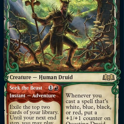 Questing Druid // Seek the Beast (Showcase) [Wilds of Eldraine]