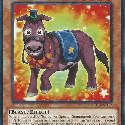 Performapal Secondonkey [YS16-EN012] Common