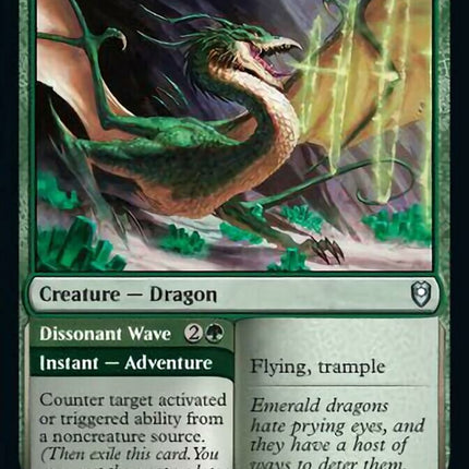 Emerald Dragon // Dissonant Wave [Commander Legends: Battle for Baldur's Gate]