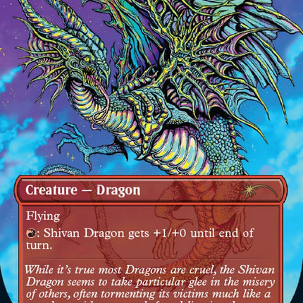 Shivan Dragon (Borderless) [Secret Lair Countdown Kit]