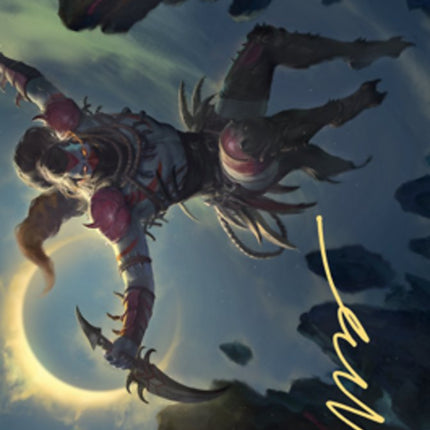 Nighthawk Scavenger Art Card (Gold-Stamped Signature) [Zendikar Rising Art Series]