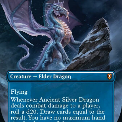 Ancient Silver Dragon (Borderless Alternate Art) [Commander Legends: Battle for Baldur's Gate]