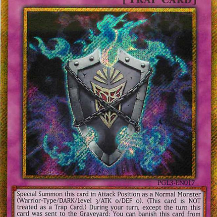 The Phantom Knights of Tomb Shield [PGL3-EN017] Gold Secret Rare