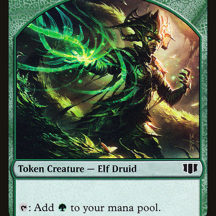 Elf Druid // Beast (020/036) Double-Sided Token [Commander 2014 Tokens]