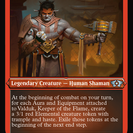 Valduk, Keeper of the Flame (Foil Etched) [Multiverse Legends]