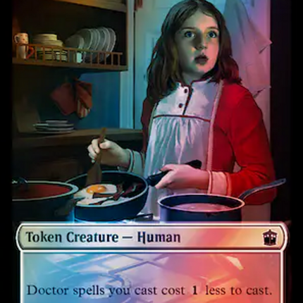 Human (0037) // Food (0059) Double-Sided Token (Surge Foil) [Doctor Who Tokens]