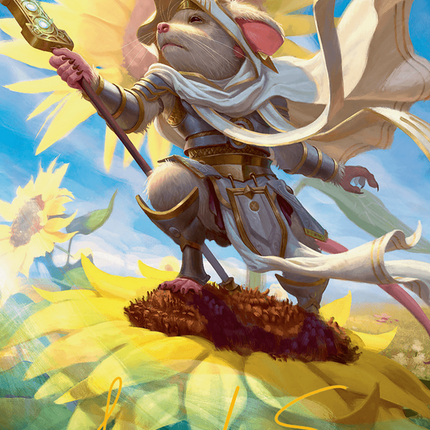 Elspeth, Sun's Champion Art Card (Gold-Stamped Signature) [Bloomburrow Art Series]