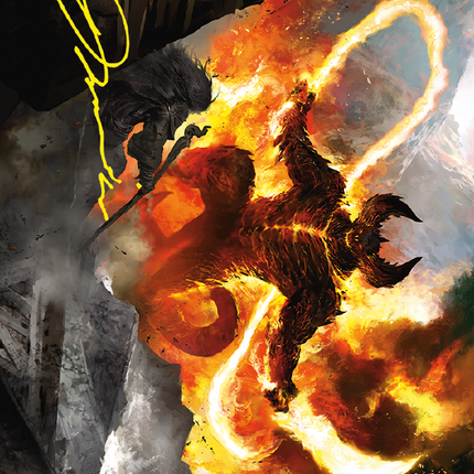 The Balrog, Durin's Bane Art Card (Gold-Stamped Signature) [The Lord of the Rings: Tales of Middle-earth Art Series]