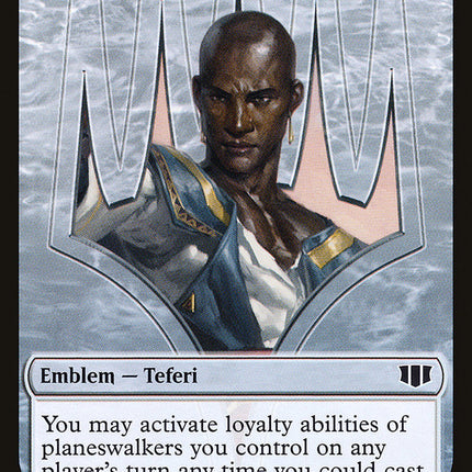 Teferi, Temporal Archmage Emblem // Zombie (011/036) Double-Sided Token [Commander 2014 Tokens]