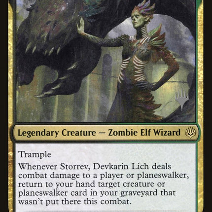 Storrev, Devkarin Lich (Promo Pack) [War of the Spark Promos]