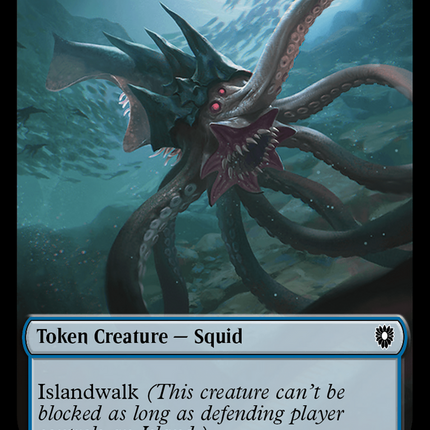Steelburr Champion // Squid Double-Sided Token [Bloomburrow Commander Tokens]
